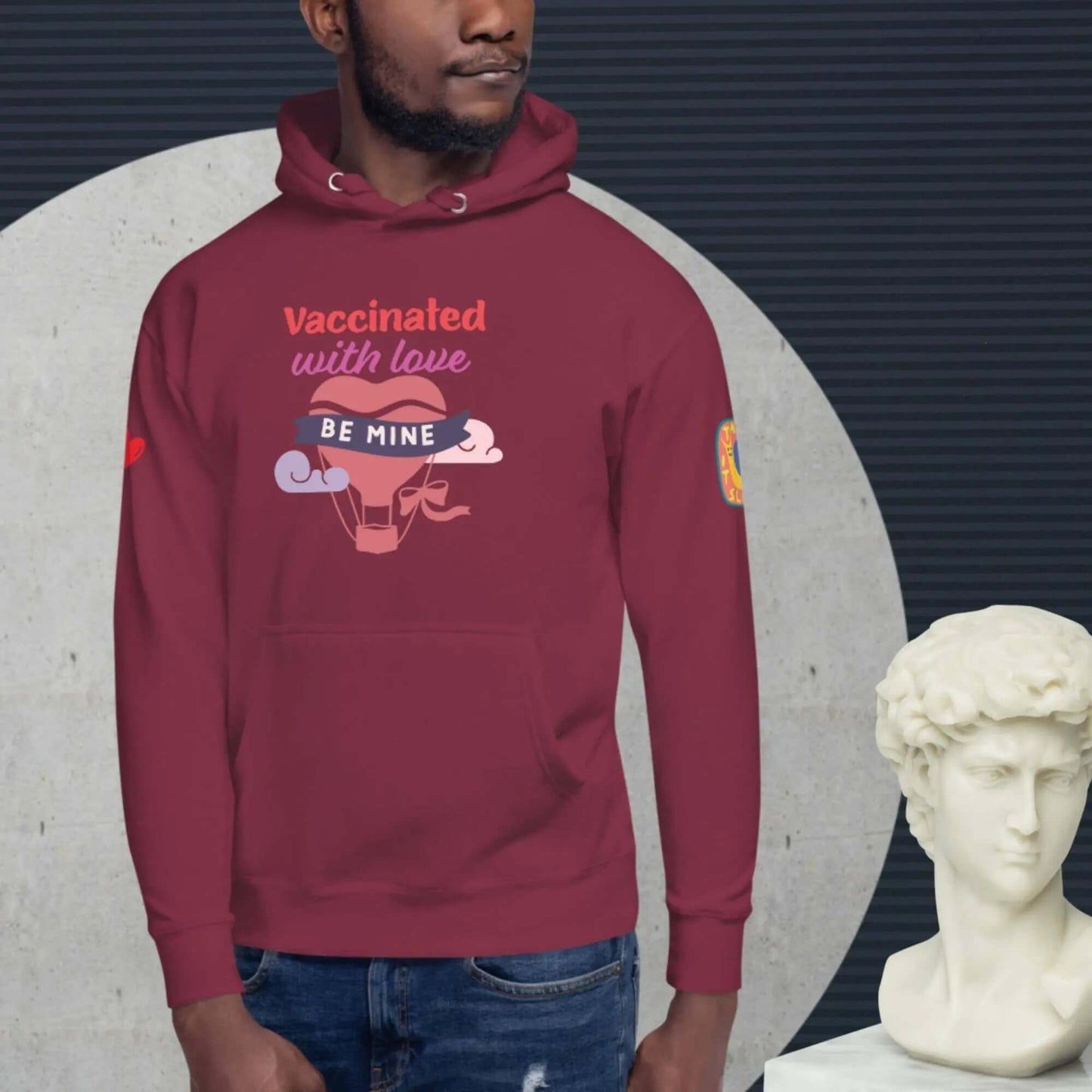 Unisex cotton hoodie for love couples is a customised hoodie made for you with an unique design with help of best print of demand suppliers to ensure better quality.