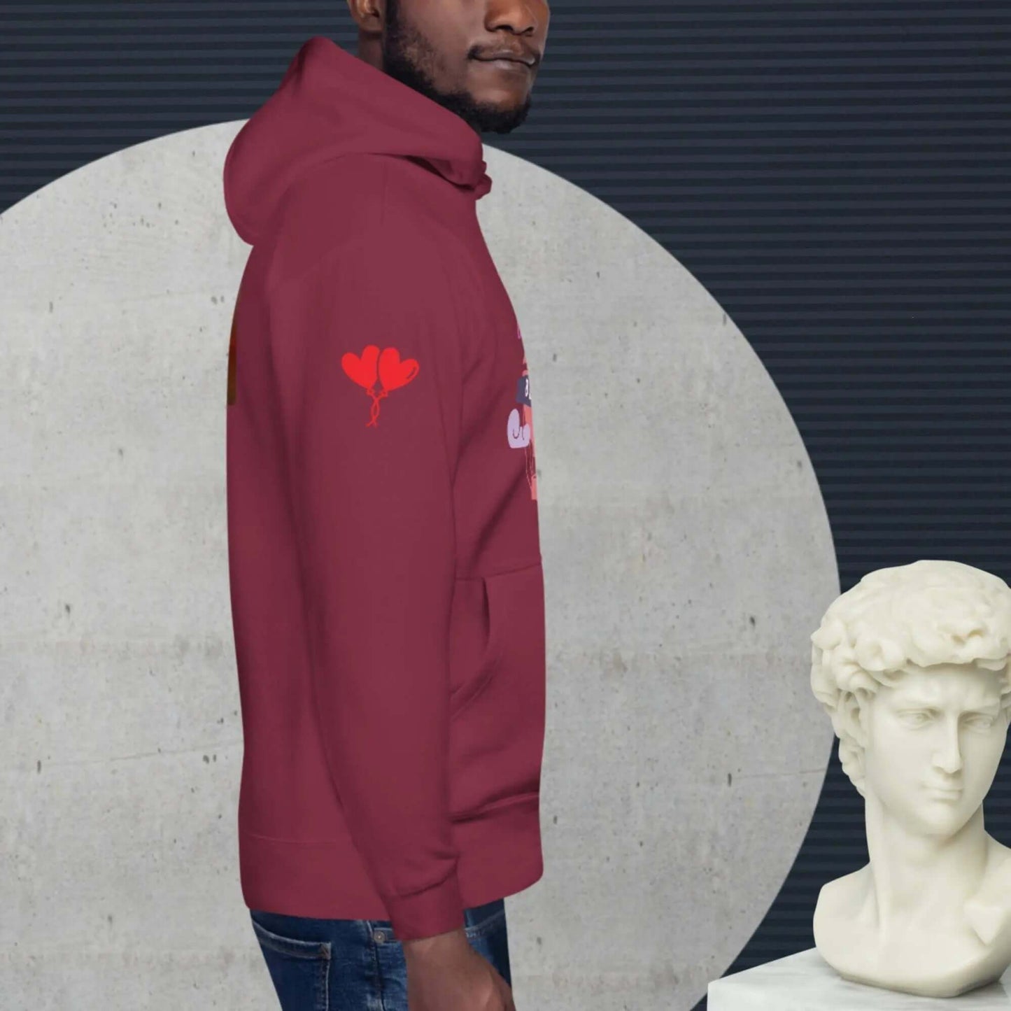 Unisex cotton hoodie for love couples is a customised hoodie made for you with an unique design with help of best print of demand suppliers to ensure better quality.