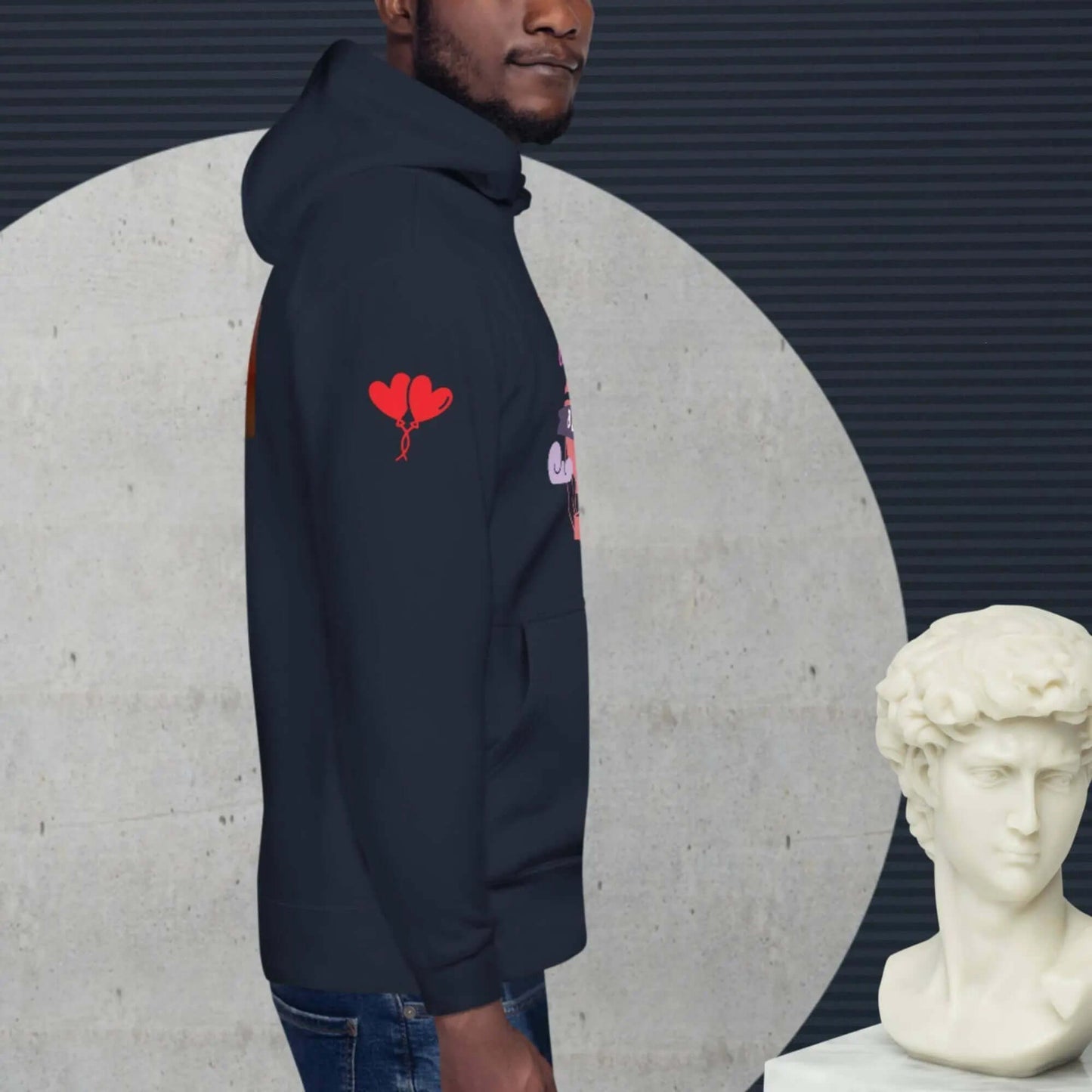 Unisex cotton hoodie for love couples is a customised hoodie made for you with an unique design with help of best print of demand suppliers to ensure better quality.
